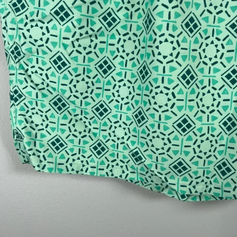 Old Navy Swim Shorts Aqua Green Geometric Print Brief Lined Trunks Summer NEW XL - Picture 3 of 9